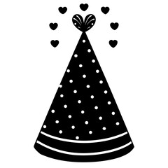 Valentine party hat  Icon Romantic Love Symbols, Hearts, Cupid, Gifts & Celebration Graphics