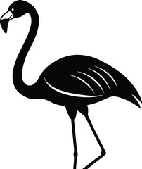 pink flamingo vector silhouette