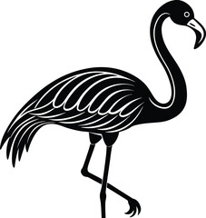 pink flamingo vector silhouette
