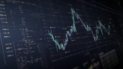 Dynamic data visuals for business info graphics, animated charts, and data-driven insights for a business meeting mock-up. Explore the world of trading, stock exchanges, and crypto
