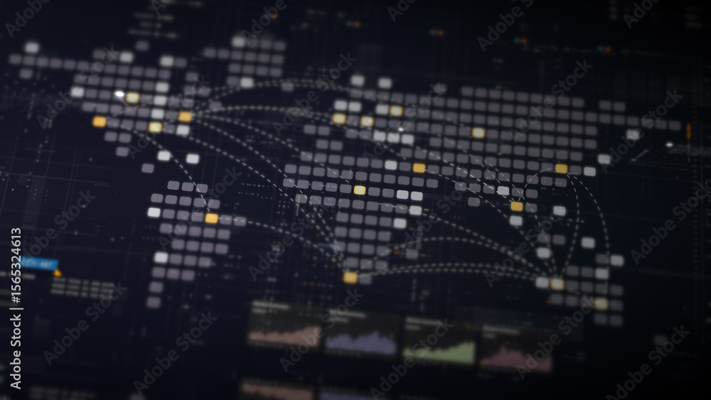 Aufkleber Dynamic data visuals for business info graphics, animated charts, and data-driven insights for a business meeting mock-up. Explore the world of trading, stock exchanges, and crypto