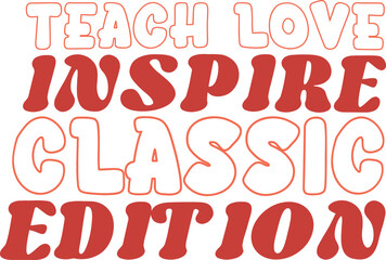 Teacher's Day Retro SVG Typography Design Vintage Text Art for Educators