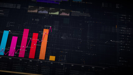 Dynamic data visuals for business info graphics, animated charts, and data-driven insights for a...