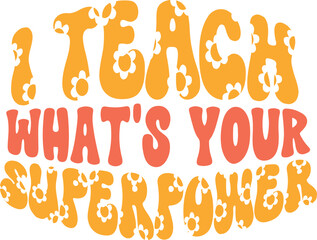 Teacher's Day Retro SVG Typography Design Vintage Text Art for Educators