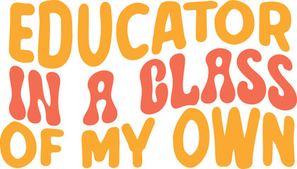 Teacher's Day Retro SVG Typography Design Vintage Text Art for Educators