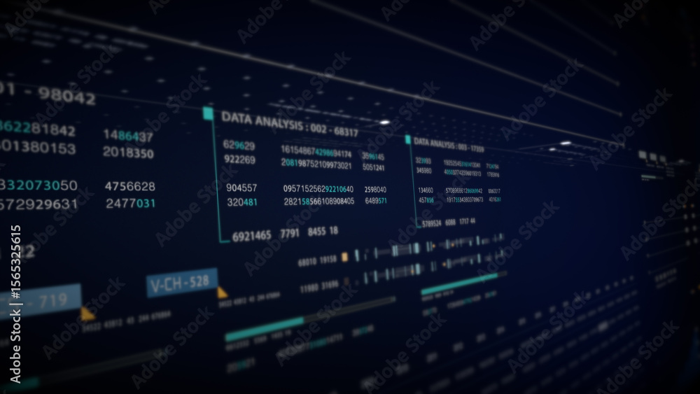Aufkleber Dynamic data visuals for business info graphics, animated charts, and data-driven insights for a business meeting mock-up. Explore the world of trading, stock exchanges, and crypto