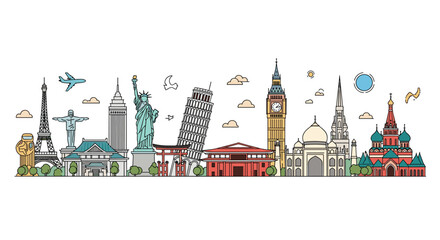 Discover iconic global landmarks and architectural marvels from around the world a collection of famous structures