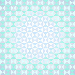Pastel geometric backgrounds with soft scalloped center frames, vintage mosaic style. 
