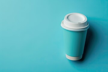 Premium Quality Image of Top View Reusable Cup with Copy Space