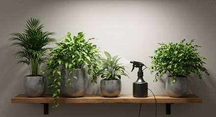 Indoor Plants on Wooden Shelf Home Decor Inspiration