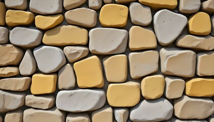 A textured stone wall provides an earthy and natural backdrop for design