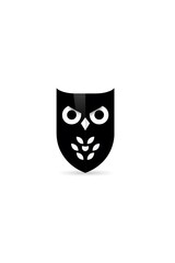Owl logo on shield