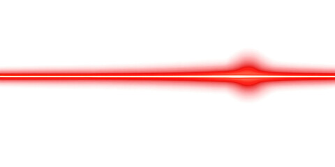 neon red line of light on transparent background. futuristic. design element. laser. glow.