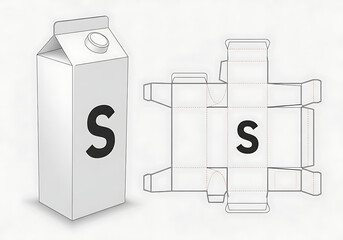 Editable Die Cut Packaging Box Template in Vector Format.