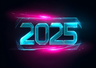 Futuristic New Year's greeting