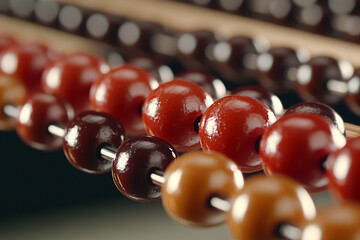 Colorful abacus for counting and math practice