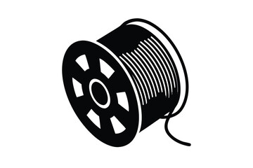 wire spool vector icon