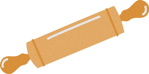 Rolling Pin Watercolor Style Illustration