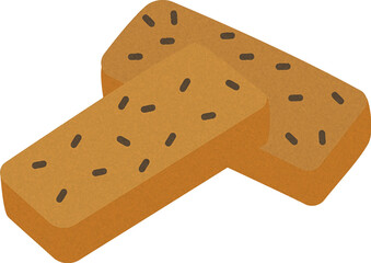 Rusk Watercolor Style Illustration