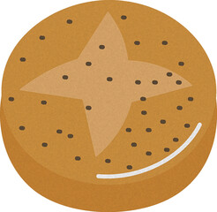 Sourdough bread Watercolor Style Illustration