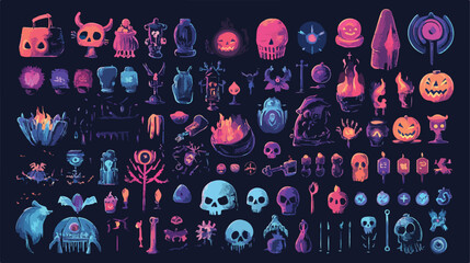 Halloween Icons Bundle for Spooky Designs