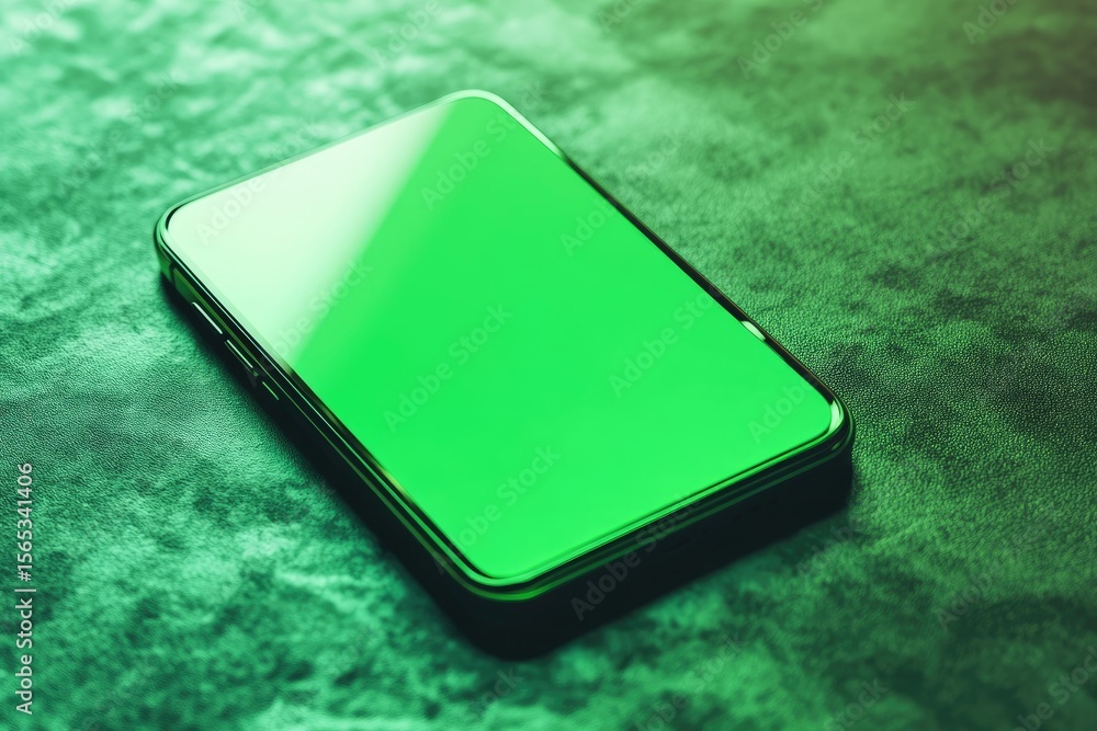Aufkleber flawless visual of different views of green generic smartphone