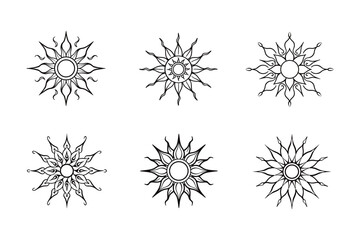 set oif vektor suns