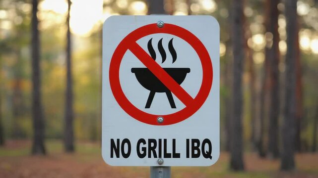 No barbecuing on the beach sign.