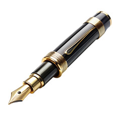 Classic fountain pen isolated on transparent background PNG