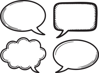 Speech Bubbles Vector Set for Comic Book Illustration