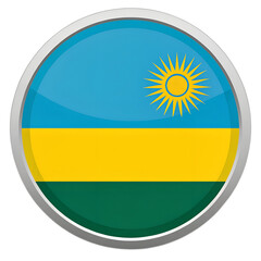 Rwanda flag in circle icon