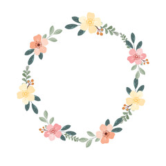 Rustic Wildflower Wedding Bouquet Illustration