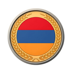 Armenia flag in circle icon