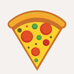 Modern Pizza Icon Vector Illustration