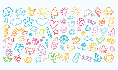 Summer Party geometric poster with simple geometry shapes and figures .