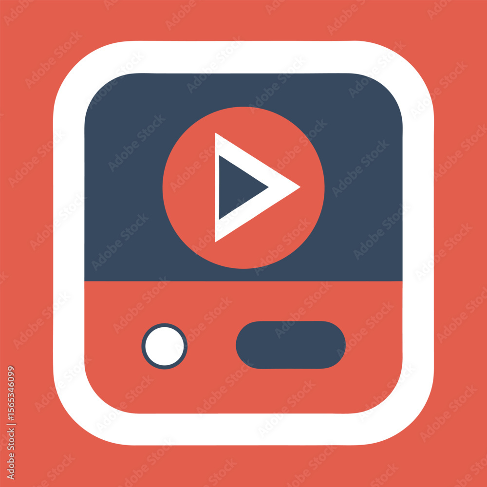 Poster minimalist media player icon simple playback control design