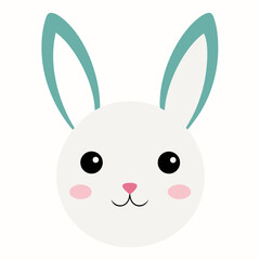 Fototapeta premium Vector illustration of a bunny head