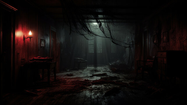 abandoned, dark, horror, darkness, sinister, curse of rooms