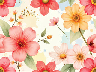 seamless pattern with flowers