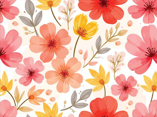 seamless background with flowers