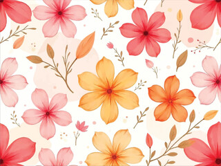 seamless background with flowers