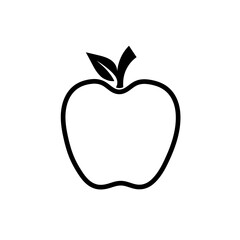 apple fruit icon vector template illustration logo design. apple icon illustration in flat style.