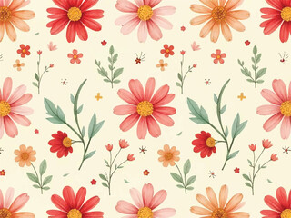 seamless pattern with flowers