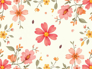 seamless pattern with flowers