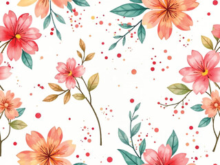 seamless background with flowers