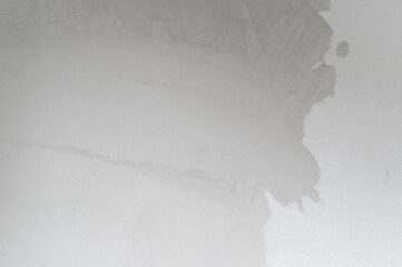 Stressful ceiling water damage shows peeling cracked paint from leak. old house structure needs...