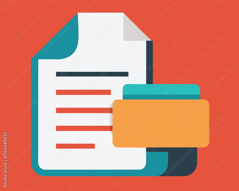 Poster file scan document vector illustration