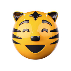 tiger with sparkles emoji from the animals category