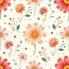 seamless pattern with flowers