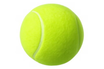 Tennis ball rotating, isolated on transparent background, ideal for sports-themed visuals and motion graphics